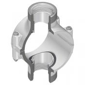 Category Clamp On Saddle x SR Thread, PVC White, SS image